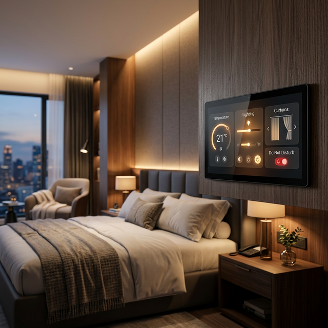 Touch screen IoT per camere hotel